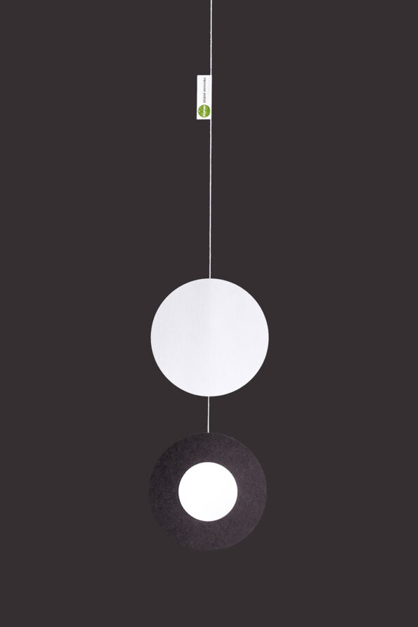montessori závěsná dekorace (mobil) - Kolečka black/white 1