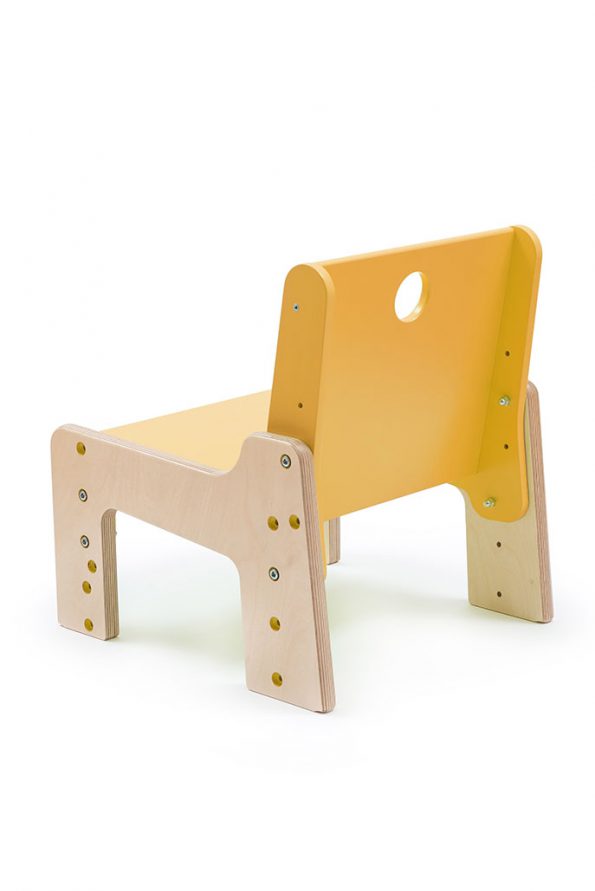 dětský rostoucí nábytek - židle žlutá