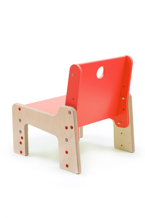 dětský rostoucí nábytek - židle červená
