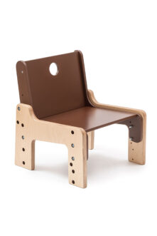 dětský rostoucí nábytek - židle hnědá / čokoládová