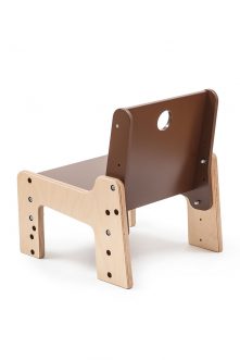 dětský rostoucí nábytek - židle hnědá / čokoládová